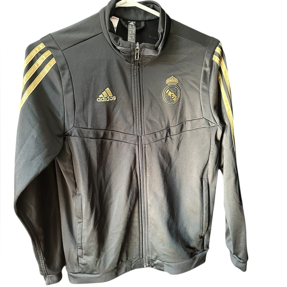 Adidas 2019-2020 Real Madrid Presentation Jacket for Kids Black